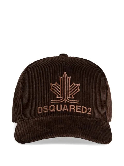 DSQUARED2 Maple Leaf corduroy cotton baseball cap