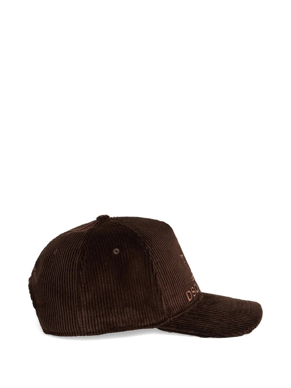 DSQUARED2 Maple Leaf ribfluwelen katoenen honkbalpet Bruin