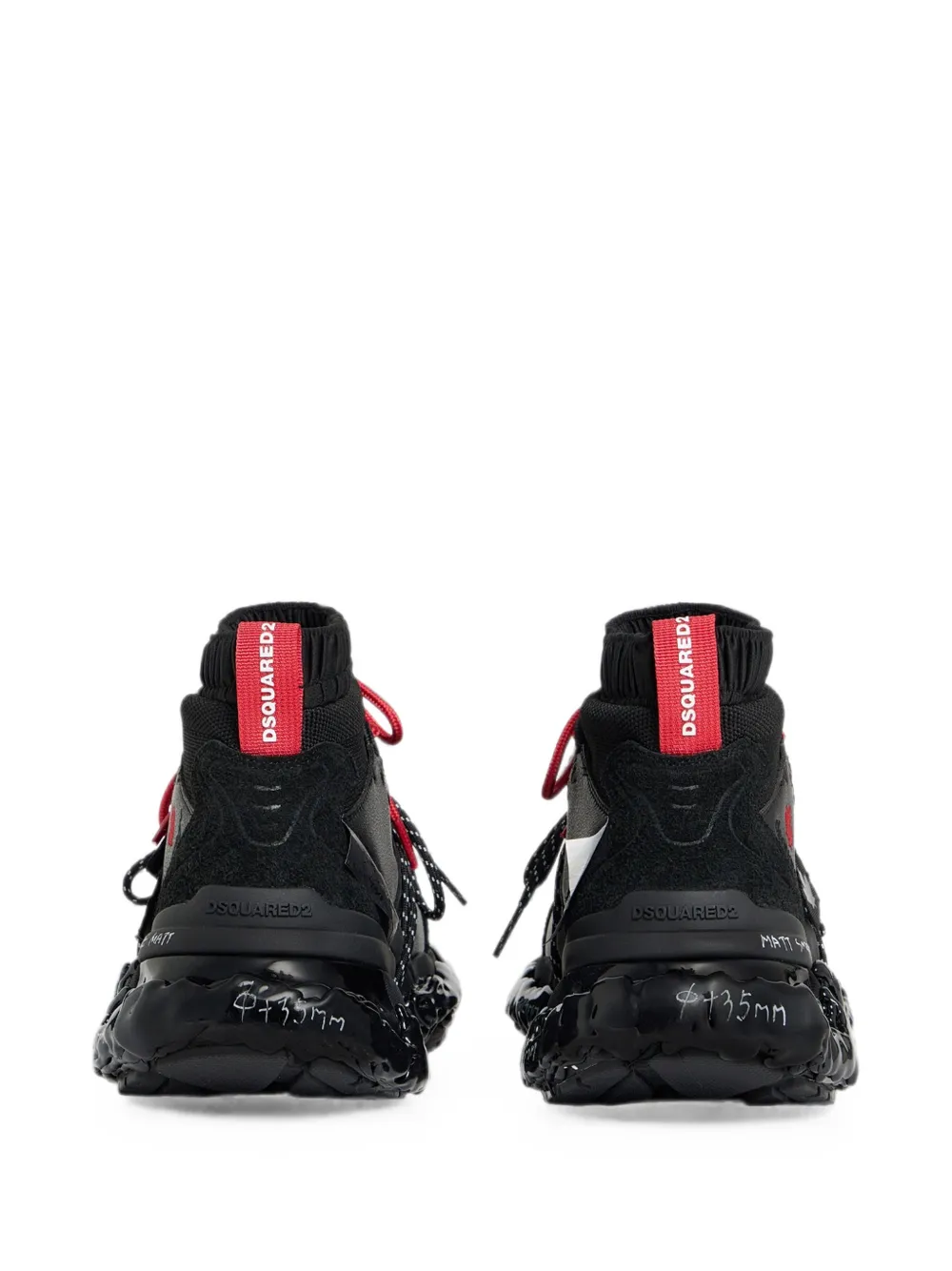 DSQUARED2 Faster sneakers met vlakken Zwart