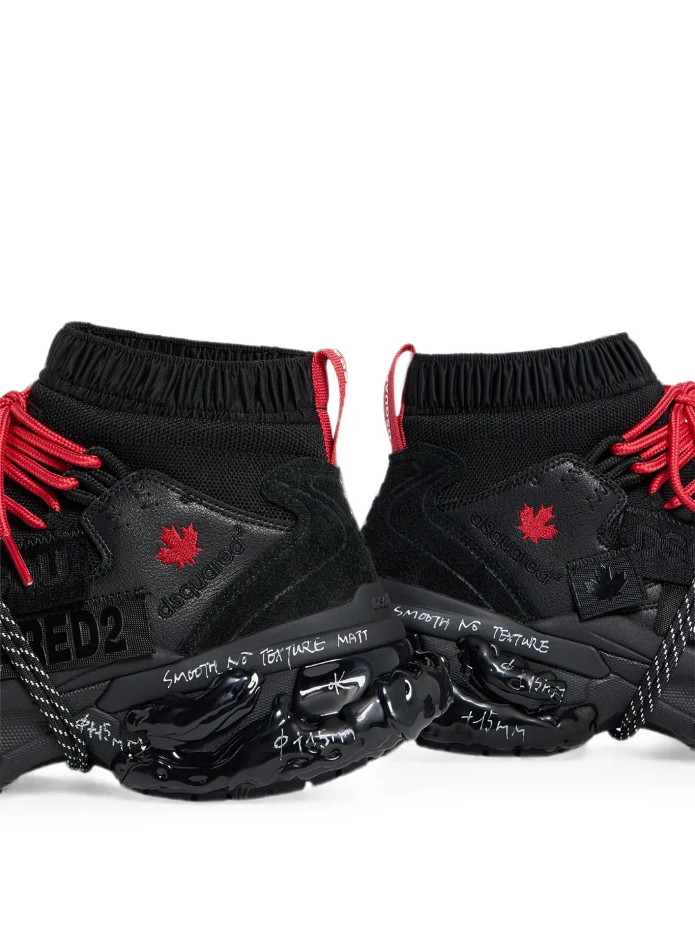 DSQUARED2 Faster sneakers met vlakken Zwart
