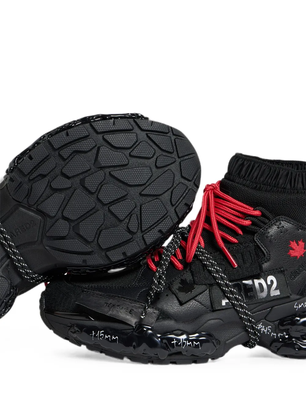 DSQUARED2 Faster sneakers met vlakken Zwart