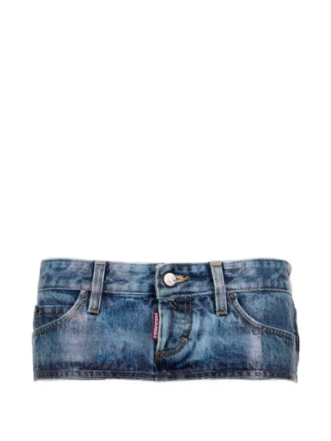 DSQUARED2 Iced Wash Hot denim mini skirt