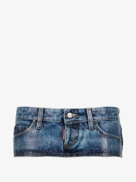 DSQUARED2 Iced Wash Hot denim mini skirt