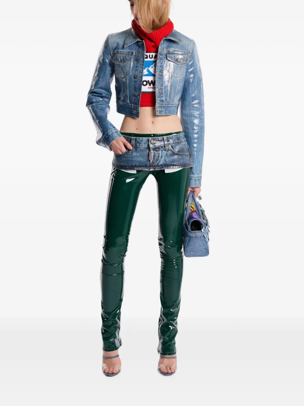 DSQUARED2 Iced Wash Hot denim mini-rok Blauw