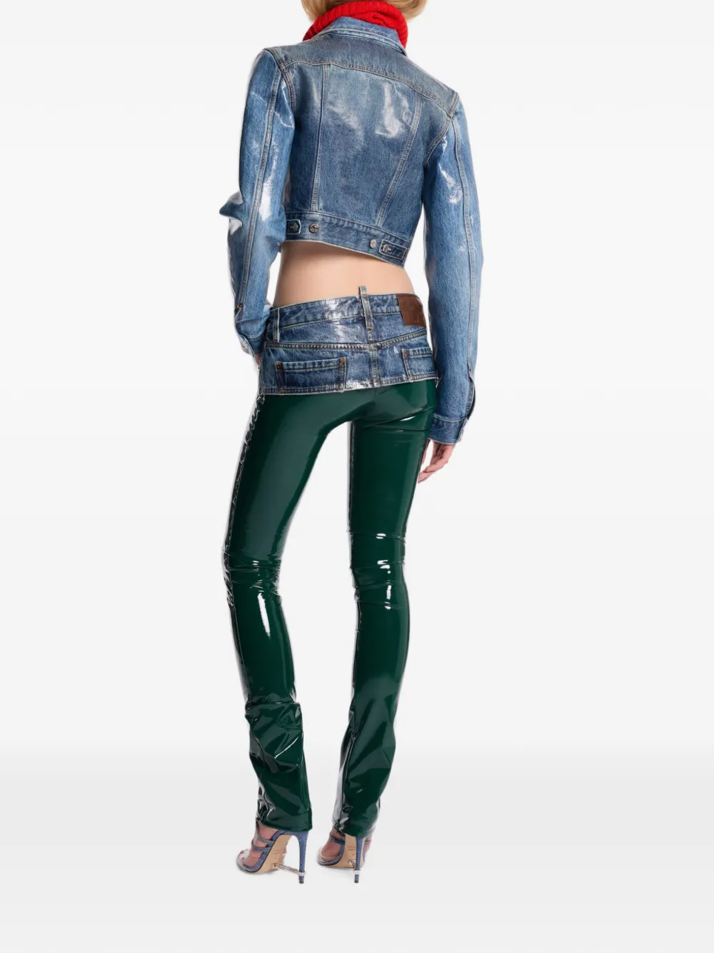 DSQUARED2 Iced Wash Hot denim mini-rok Blauw