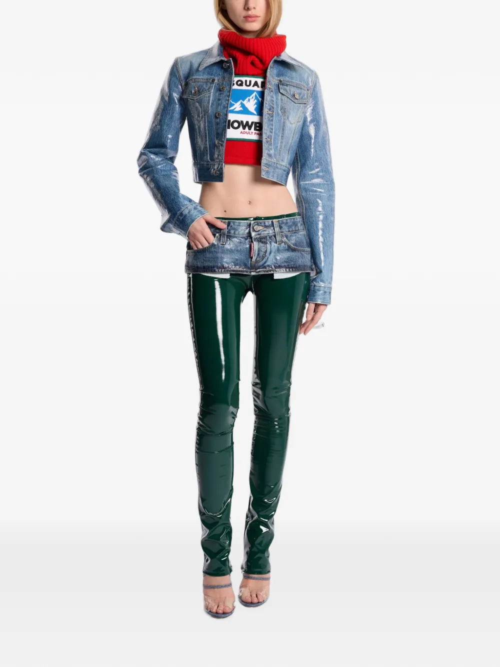 DSQUARED2 Iced Wash Hot denim mini-rok Blauw
