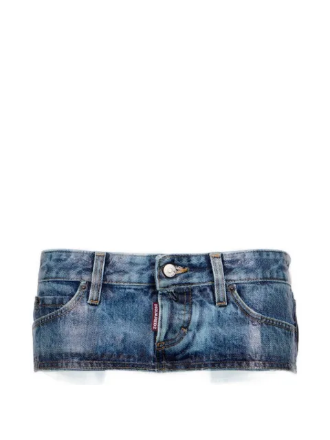 DSQUARED2 Iced Wash Hot denim mini skirt