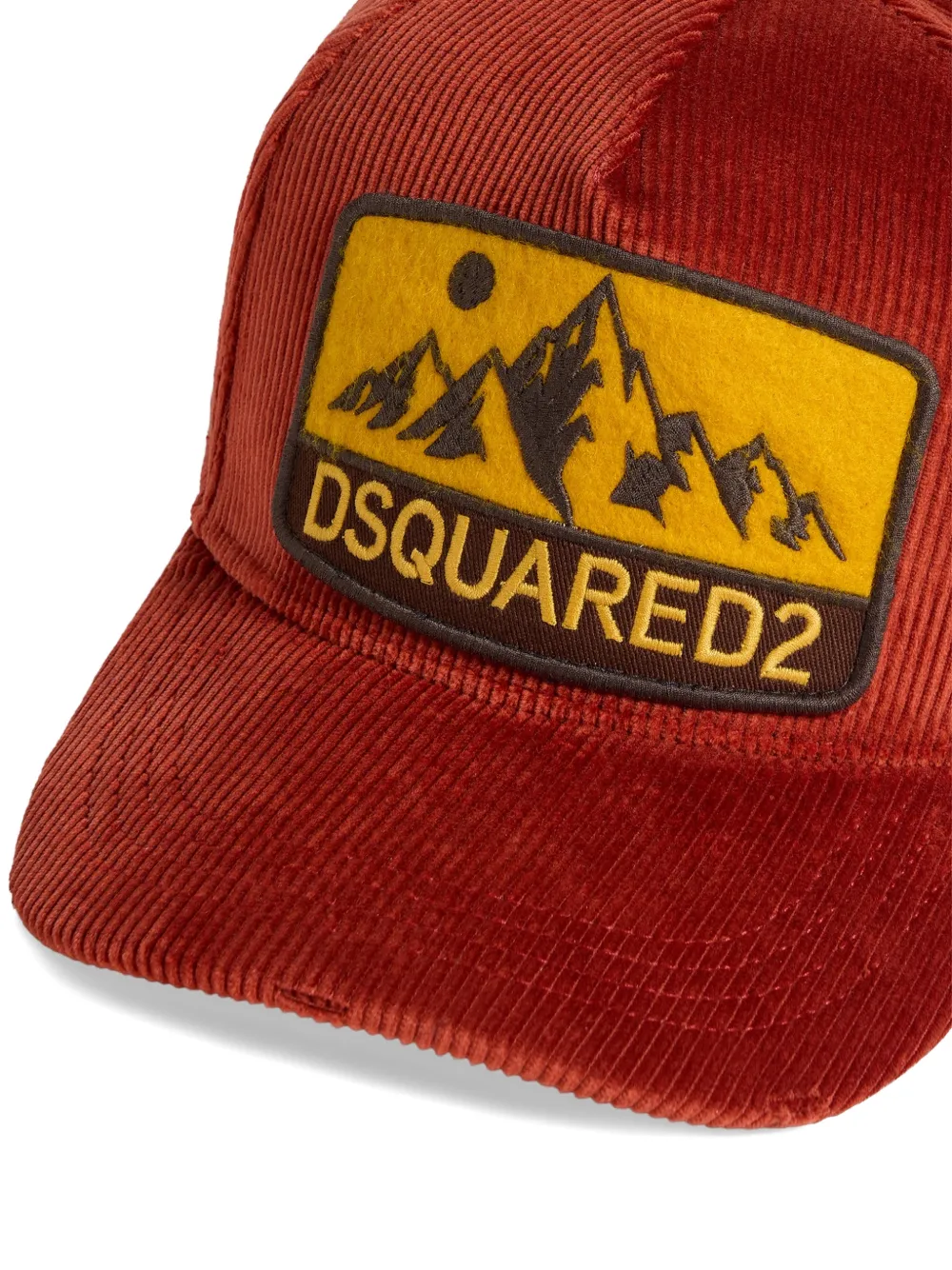DSQUARED2 Ribfluwelen honkbalpet Bruin