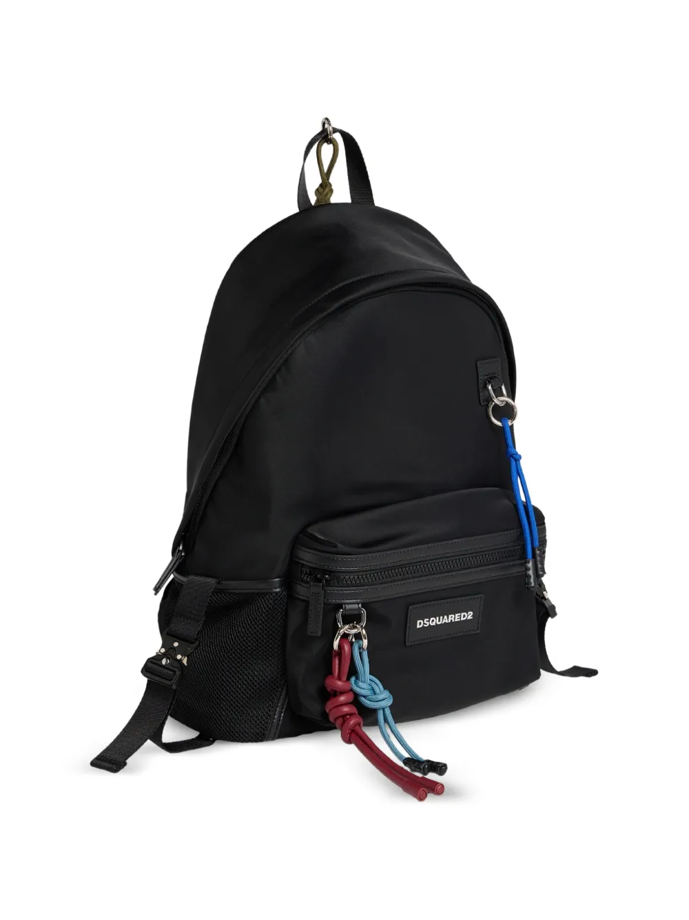 DSQUARED2 Rugzak met logo-patch en geknoopt detail Zwart