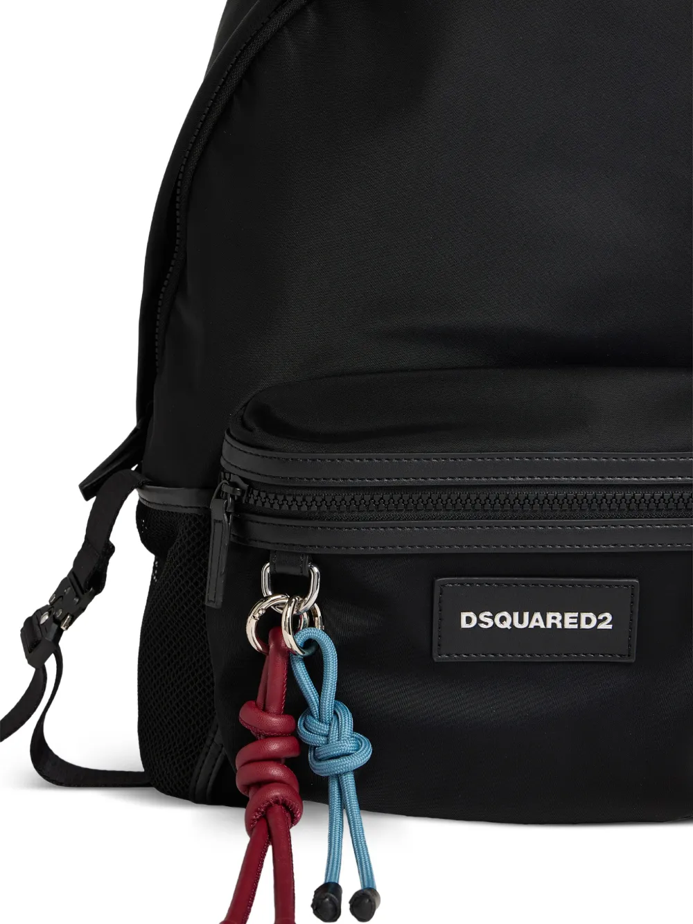 DSQUARED2 Rugzak met logo-patch en geknoopt detail Zwart