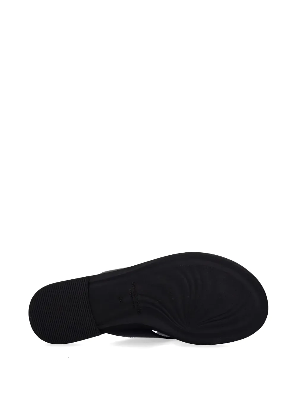 VAGABOND Zaida leather flat sandals Zwart