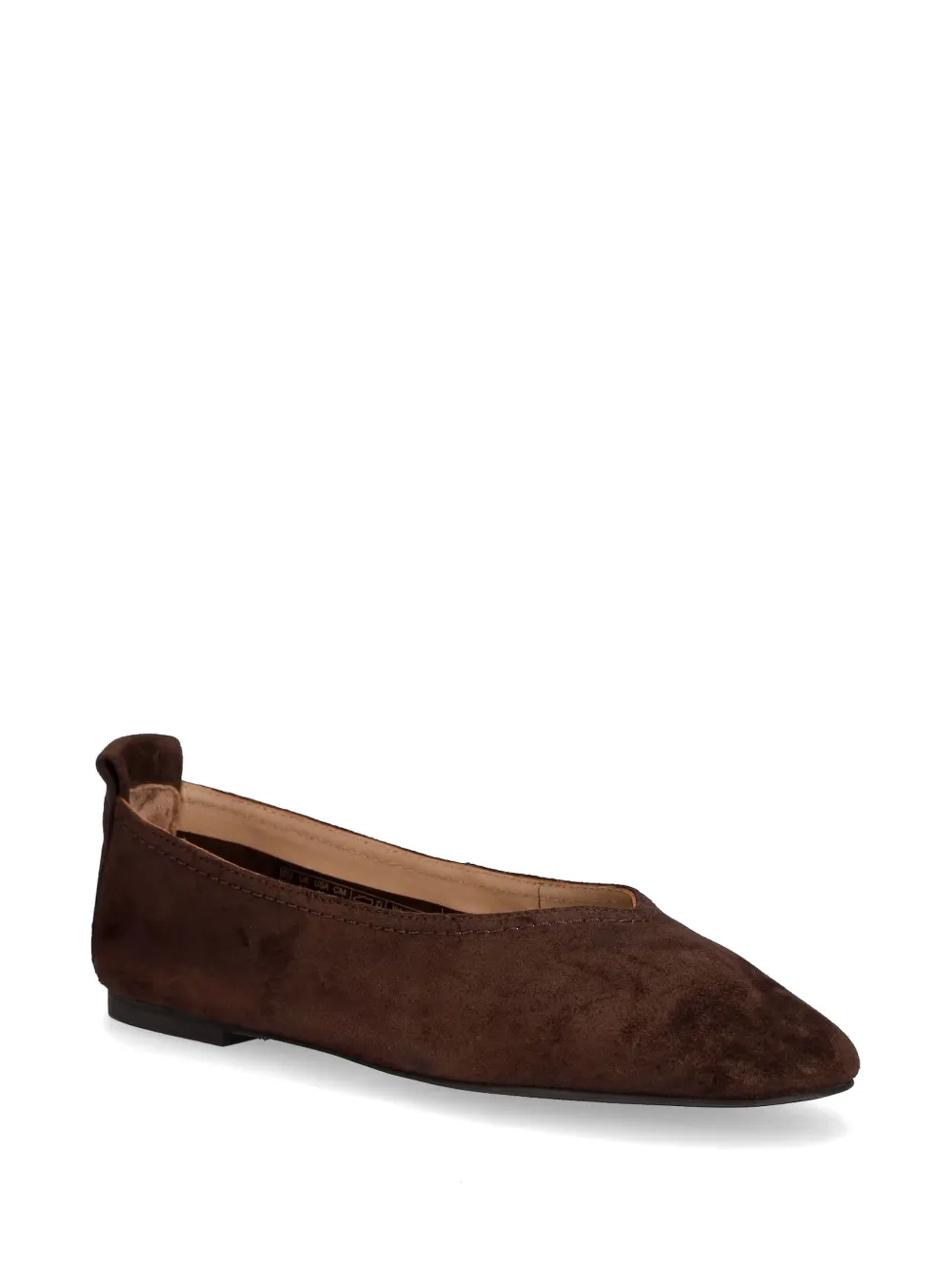 Gant suede almond-toe ballet flats Bruin
