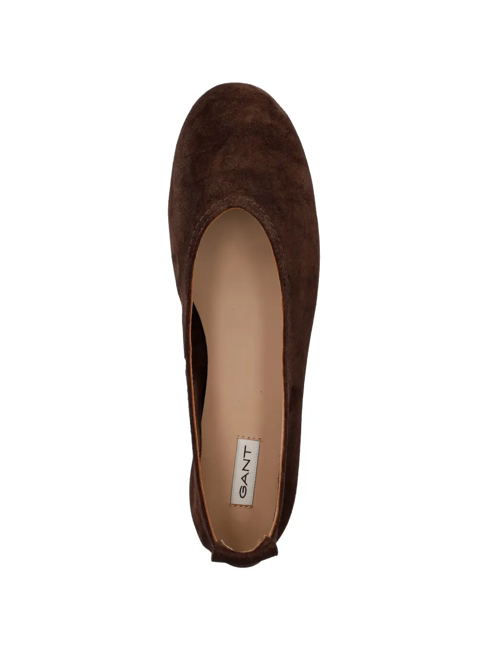 Gant suede almond-toe ballet flats Bruin