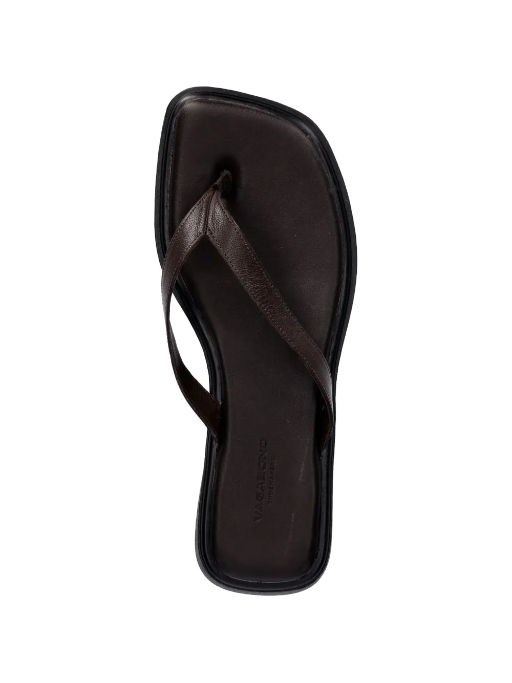 VAGABOND Izzy square-toe flat sandals Bruin