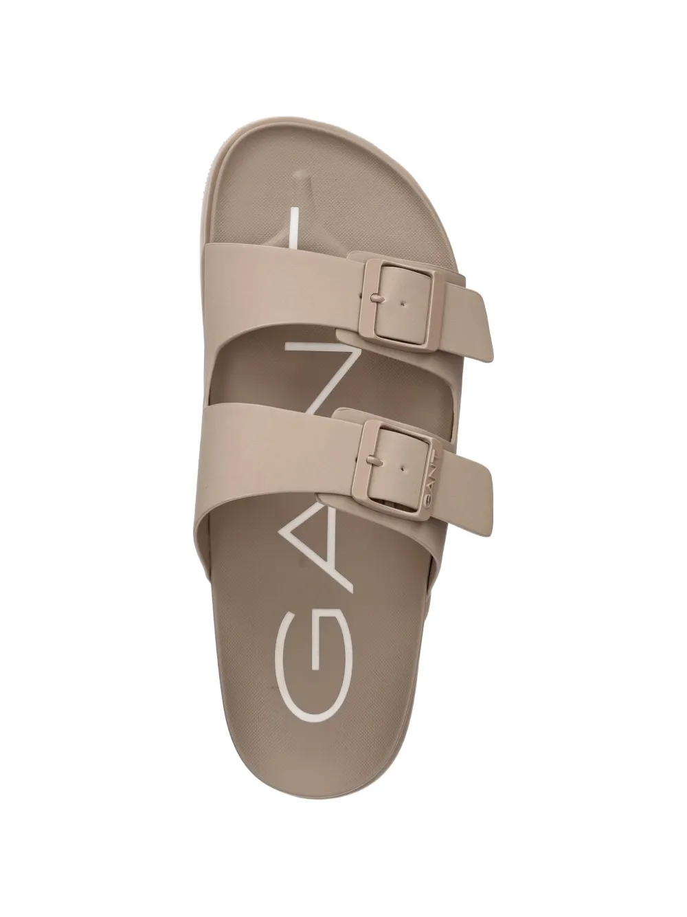 Gant buckle-fastening double-strap slides Beige