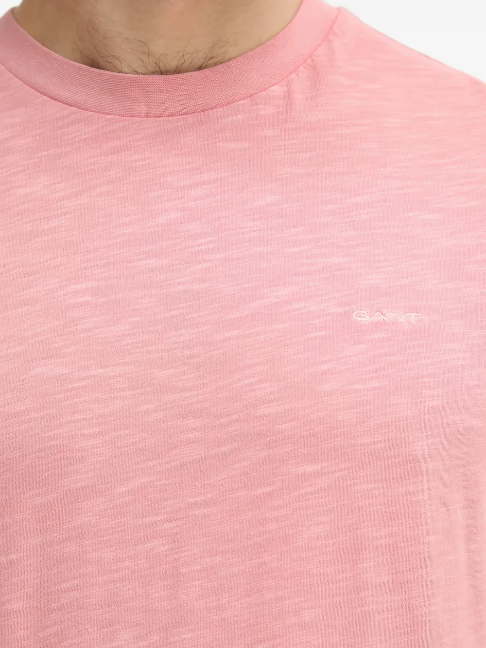 Gant T-shirt met geborduurd logo Roze