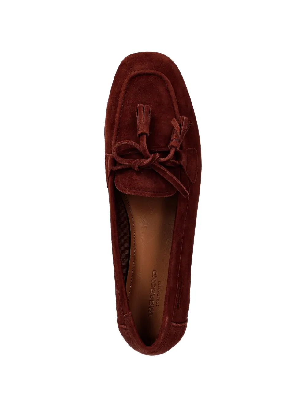 VAGABOND Hillary tassel-detail suede loafers Bruin
