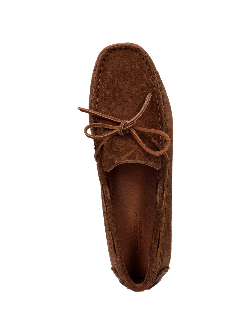 VAGABOND Larissa bow-detail suede loafers Bruin