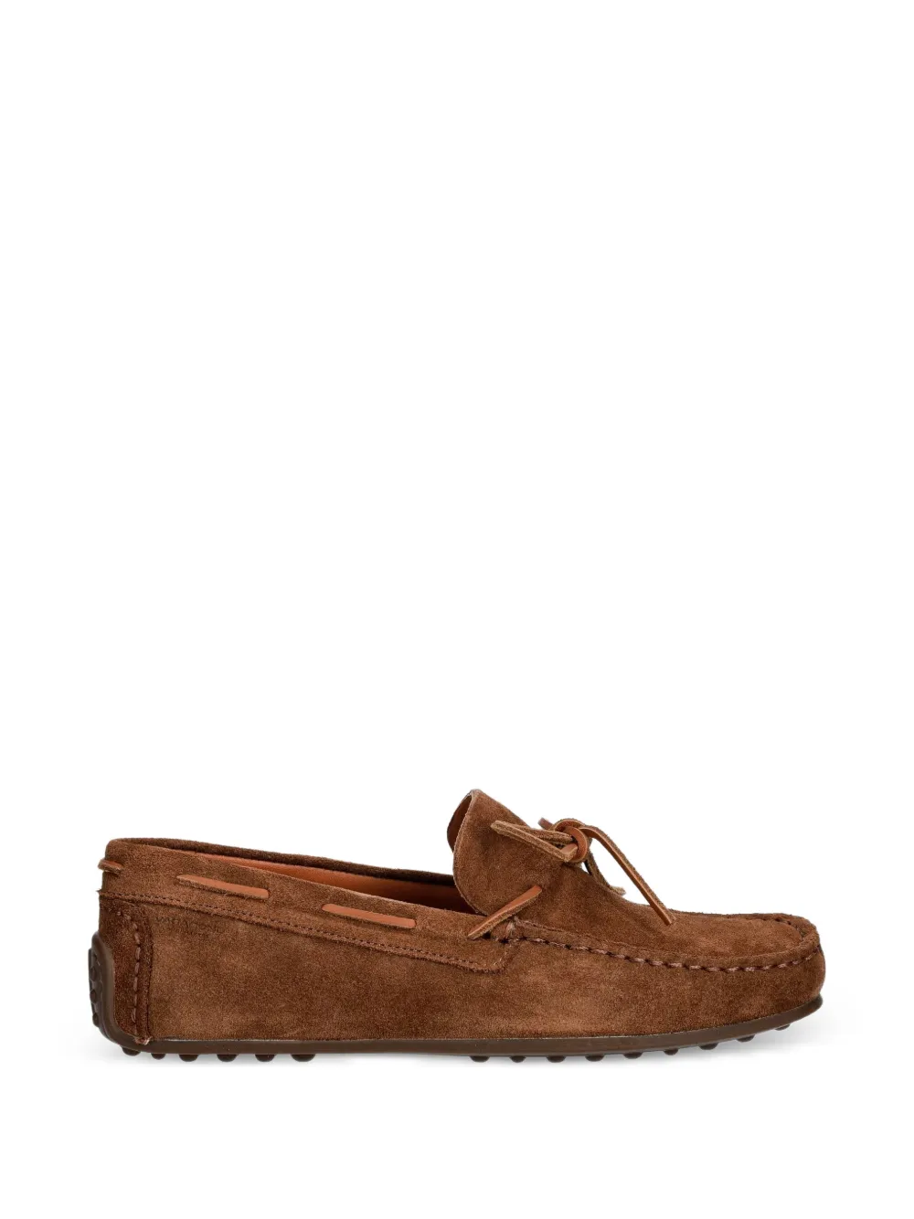 VAGABOND Larissa bow-detail suede loafers - Marrone