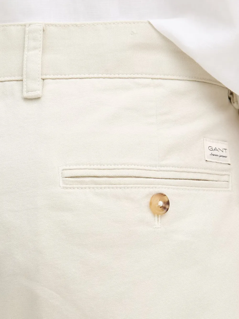 Gant Ruimvallende broek met geplooide voorkant Beige