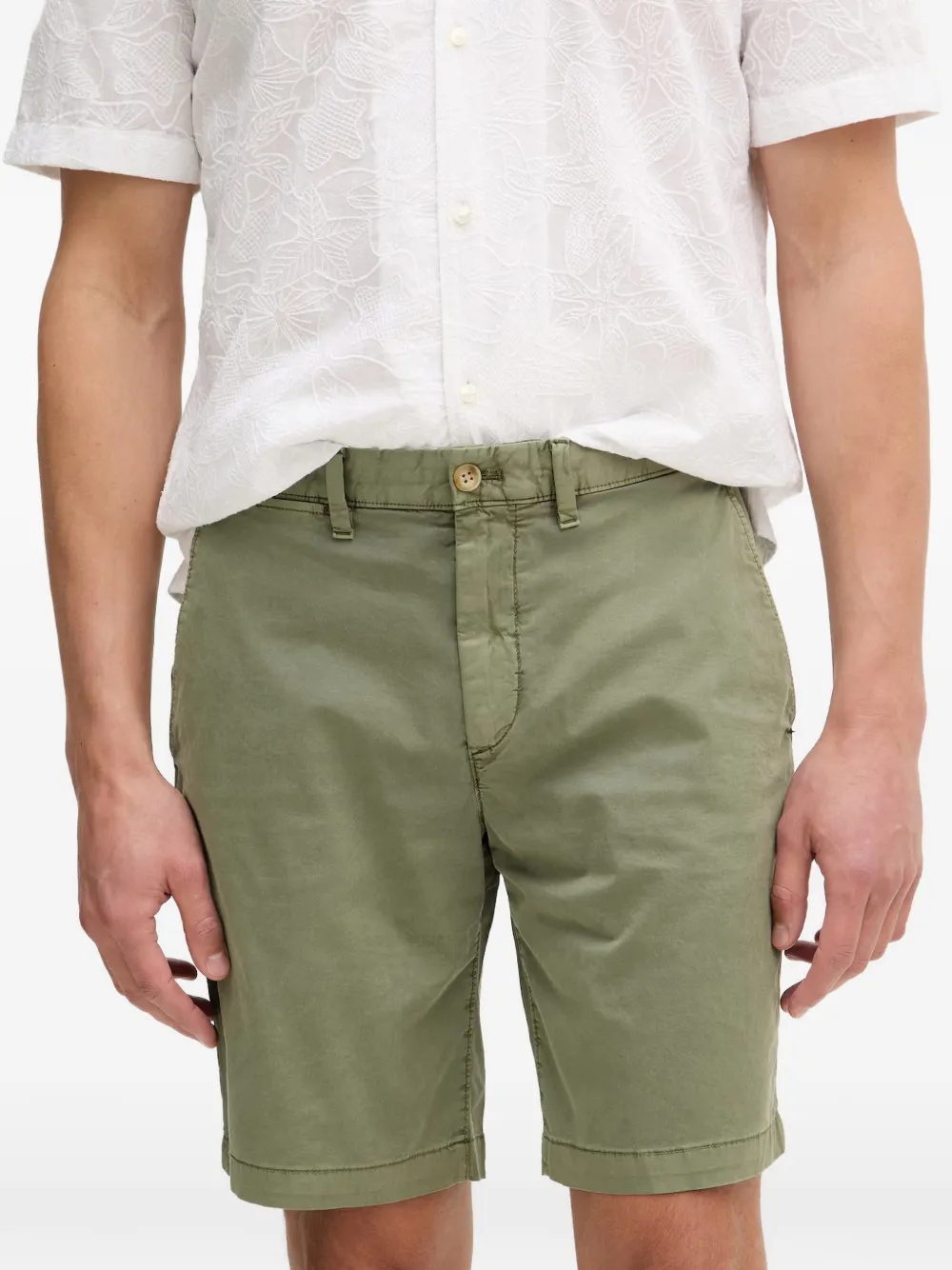 Gant Chino shorts met riemlussen Groen
