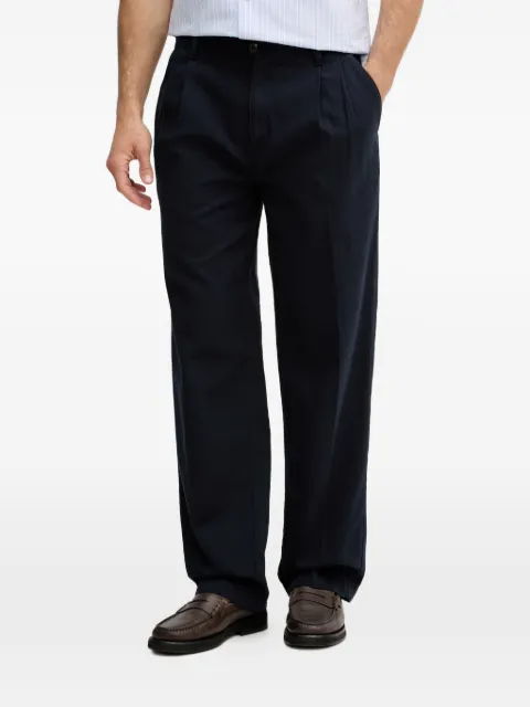 Gant pleated straight-leg trousers