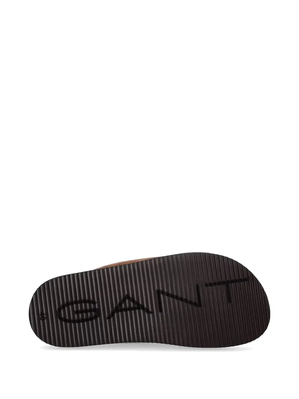 Gant buckle-fastening suede slides Bruin
