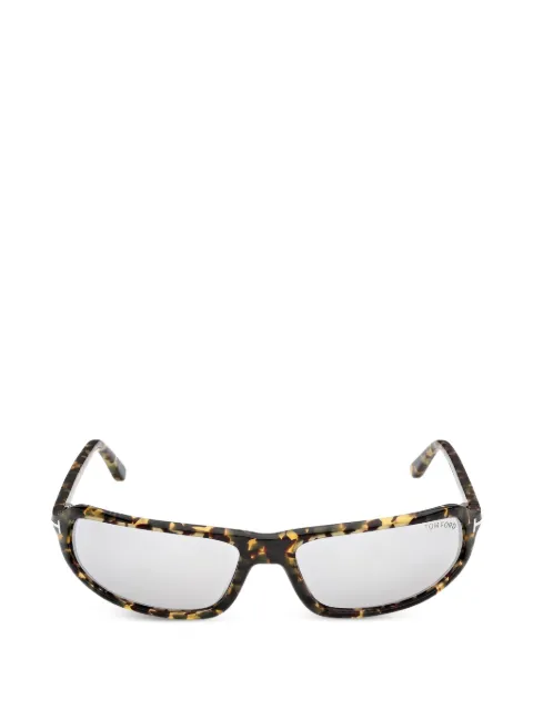 TOM FORD Eyewear tortoiseshell-effect rectangle-frame sunglasses