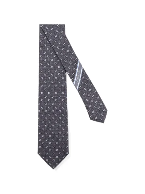 Ferragamo Gancini jacquard silk tie