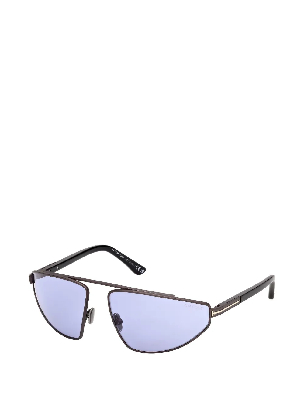 TOM FORD Eyewear Zonnebril met geometrisch montuur Grijs