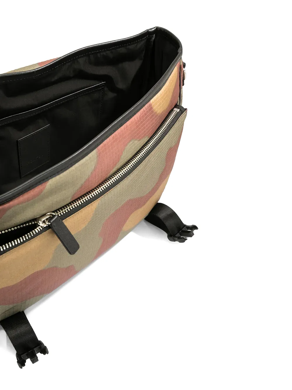 Ports V Messengertas met camouflageprint en gespsluiting Groen