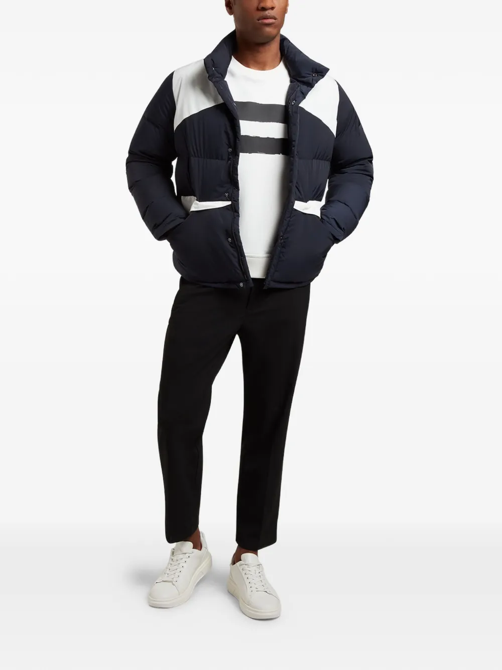 Ports V Donsjack met colourblocking Blauw