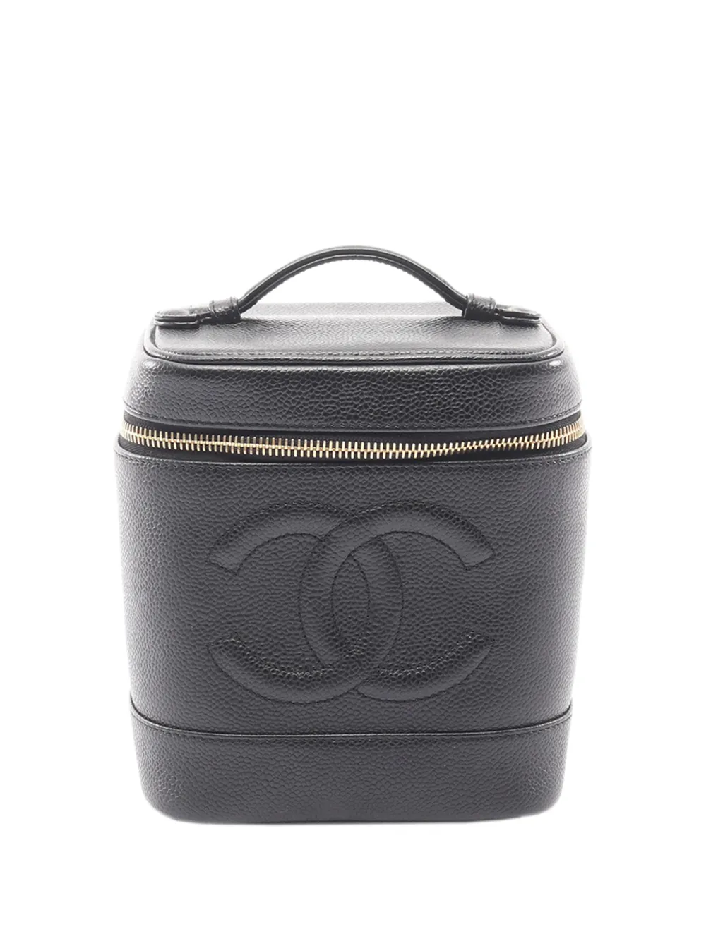 CHANEL Pre-Owned 2002-2003 CC Caviar vanity bag - Schwarz