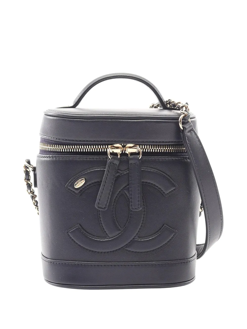 CHANEL Pre-Owned 2019 Lambskin CC Mania Case vanity bag - Schwarz