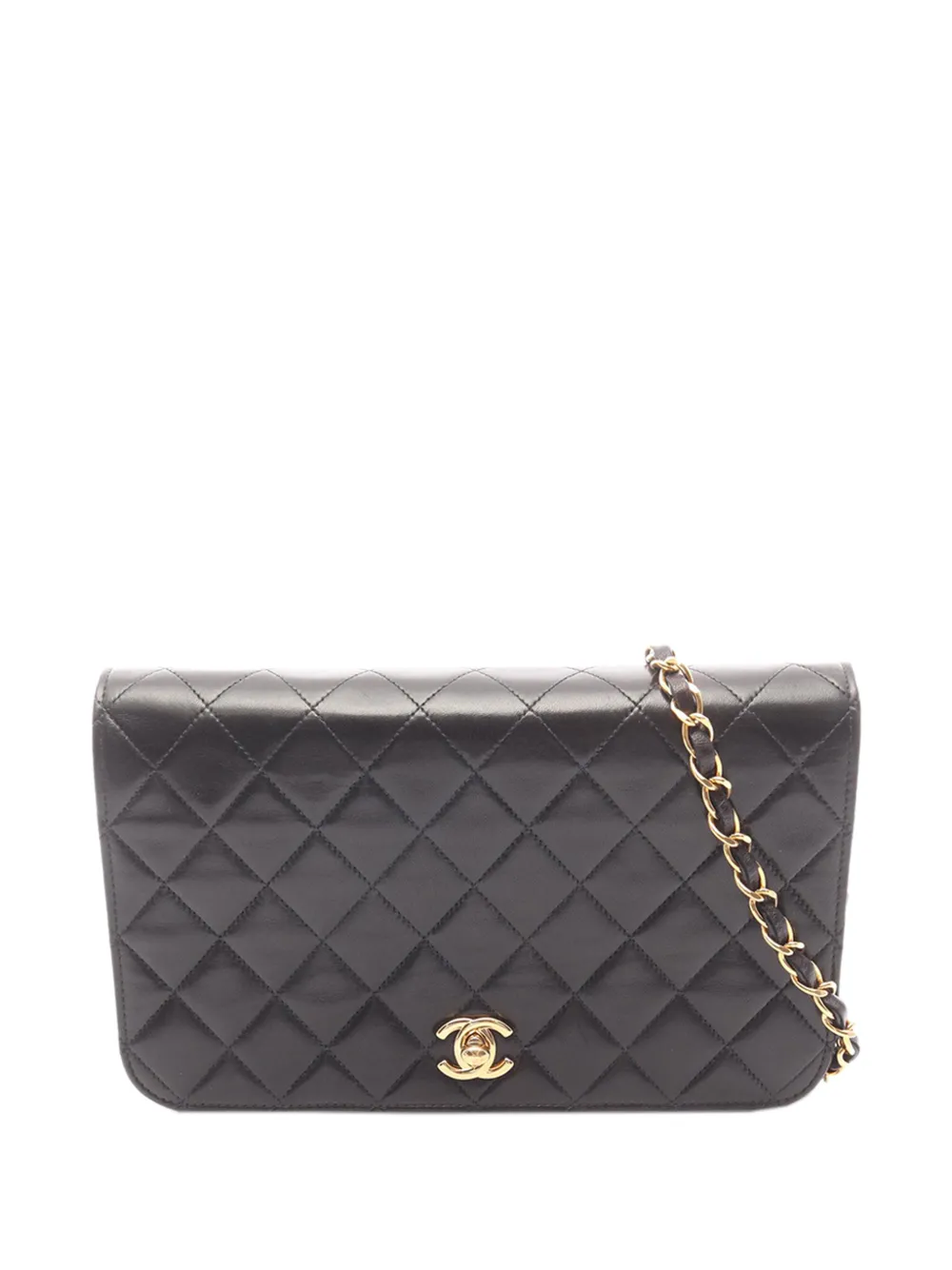 CHANEL Pre-Owned 1997-1999 CC Quilted Lambskin Full Single Flap crossbody bag - Nero