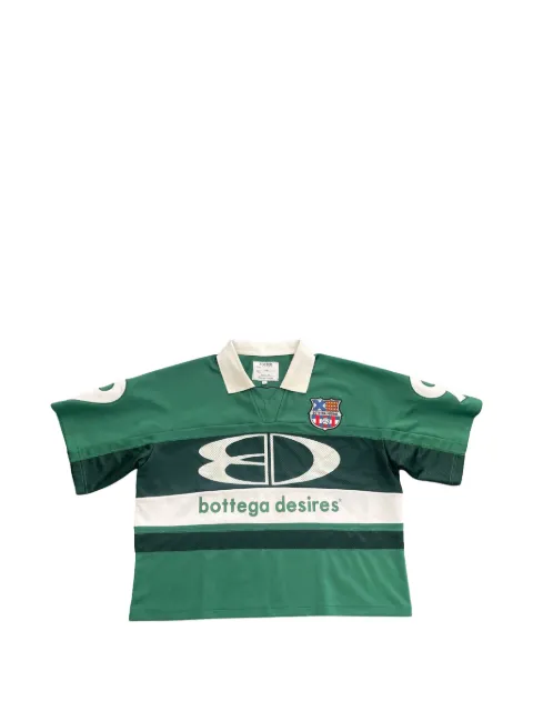 Bottega Desires logo-print mesh-panel T-shirt