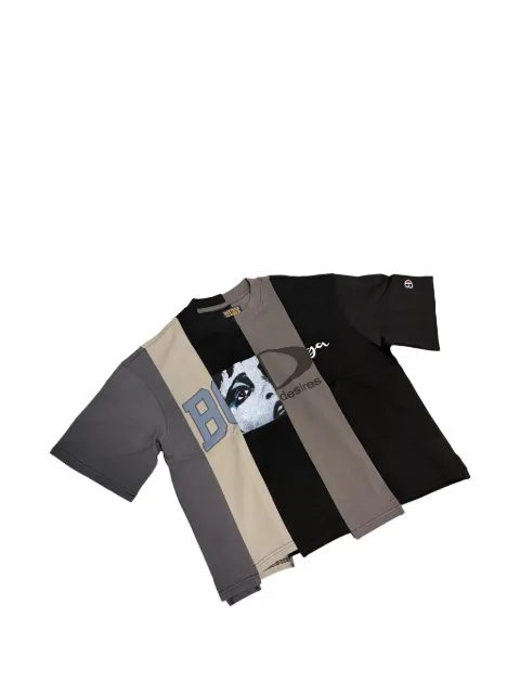 Bottega Desires Ransom panelled-design graphic-print T-shirt