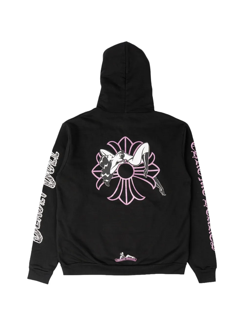 Chrome Hearts Hoodie met print Zwart