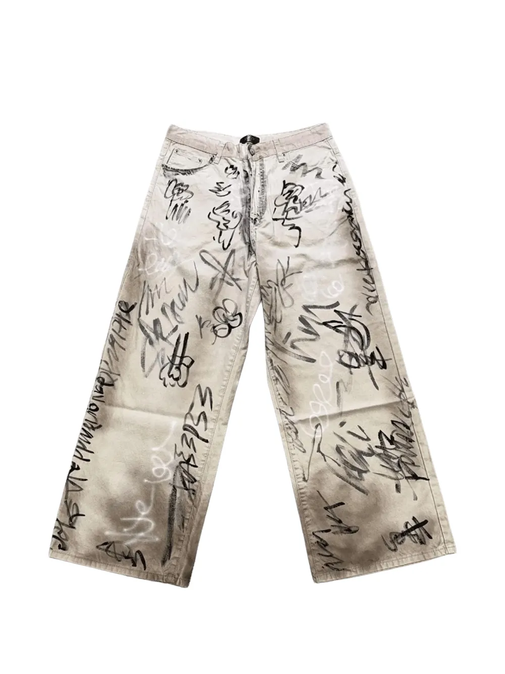 STADIUM GOODS® 涂鸦印花仿旧牛仔裤 | 中性色 | Image 1
