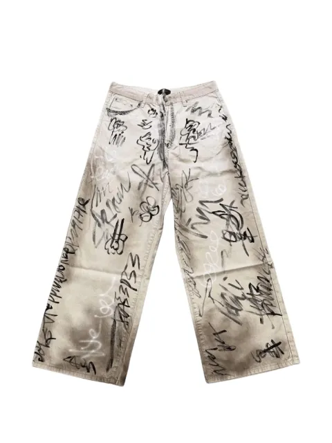 STADIUM GOODS® graffiti-print distressed jeans