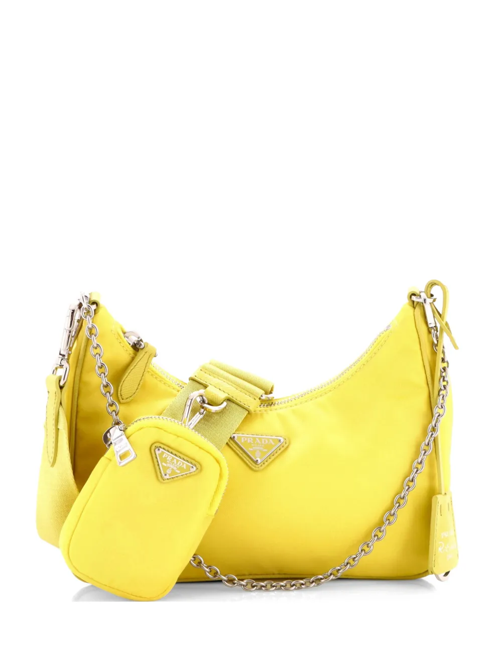 Prada Pre-Owned Re-Edition 2005 Shoulder Bag Tessuto Small crossbody bag - Giallo