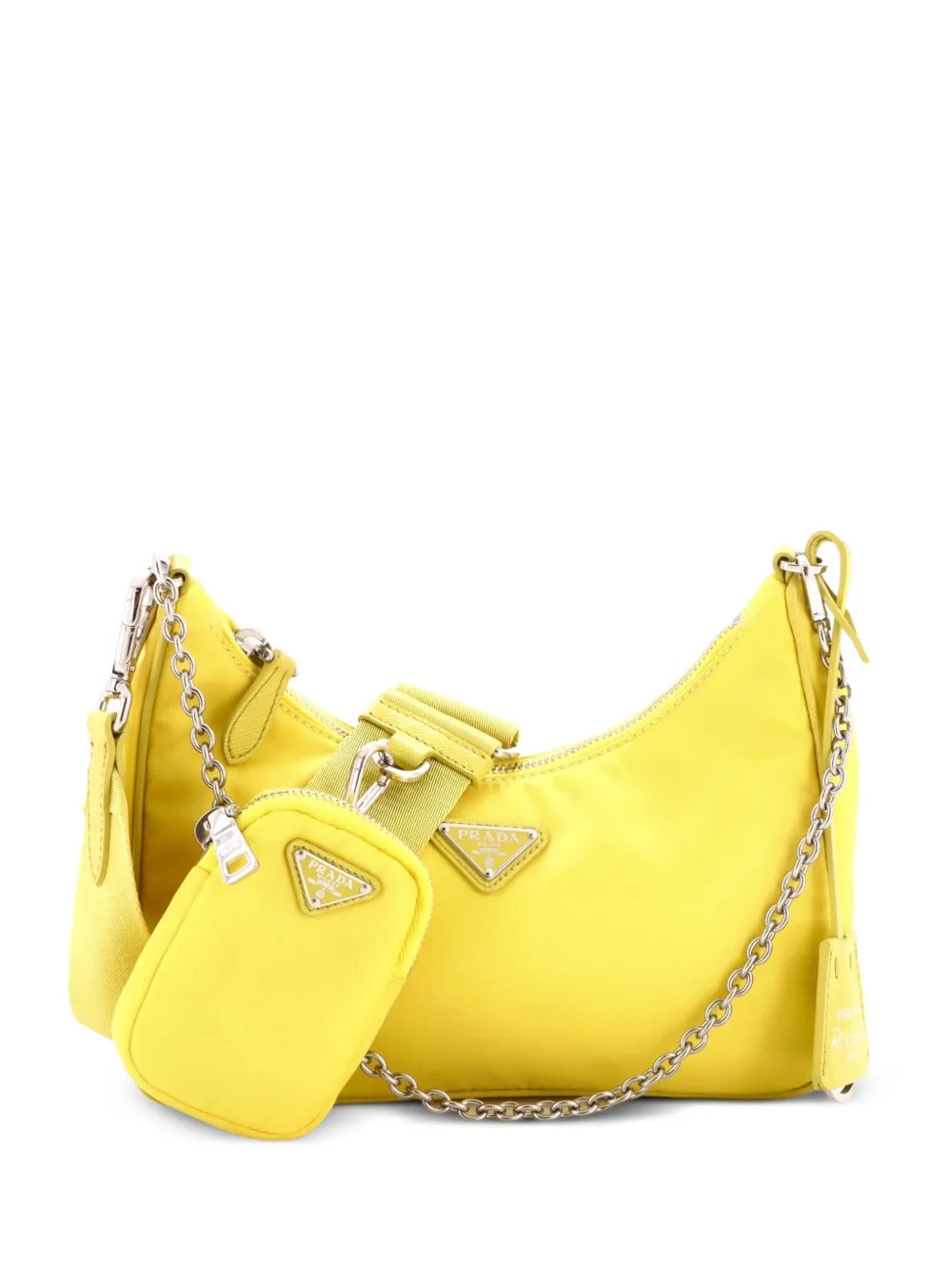 Prada Pre-Owned Re-Edition 2005 Shoulder Bag Tessuto Small crossbody bag - Giallo