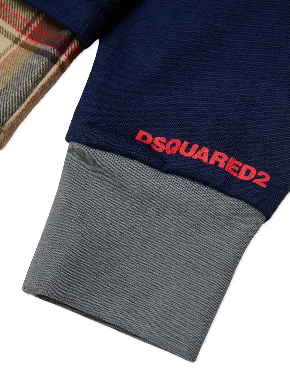 DSQUARED2 KIDS Hybrid poloshirt met gelaagd effect Blauw