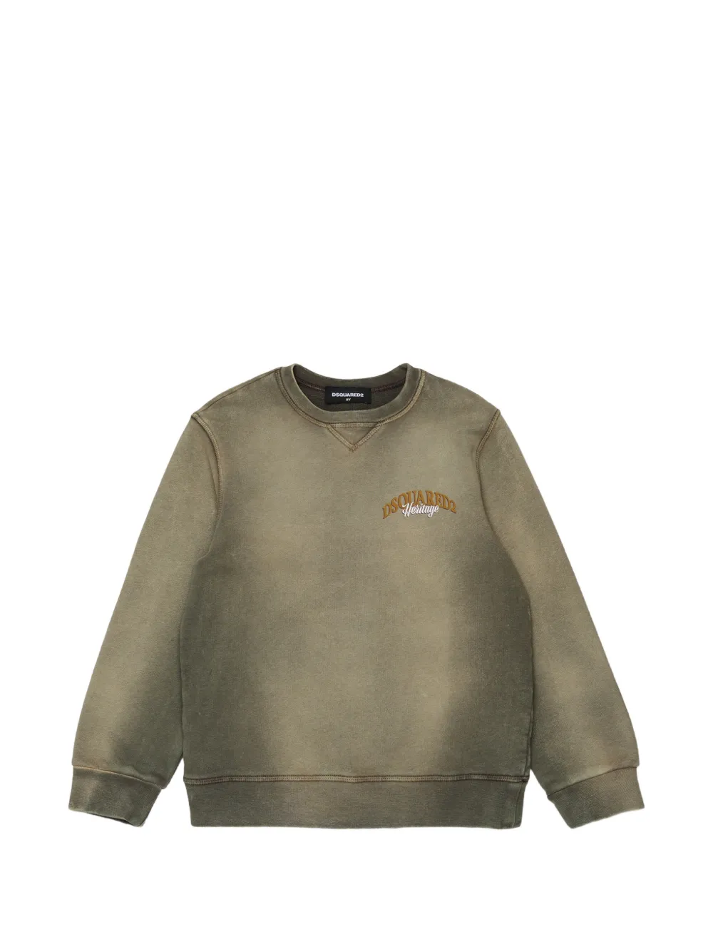 DSQUARED2 KIDS Trui met geborduurd logo en vervaagd effect Groen
