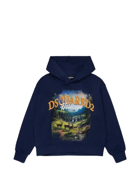 DSQUARED2 KIDS худи с принтом и логотипом