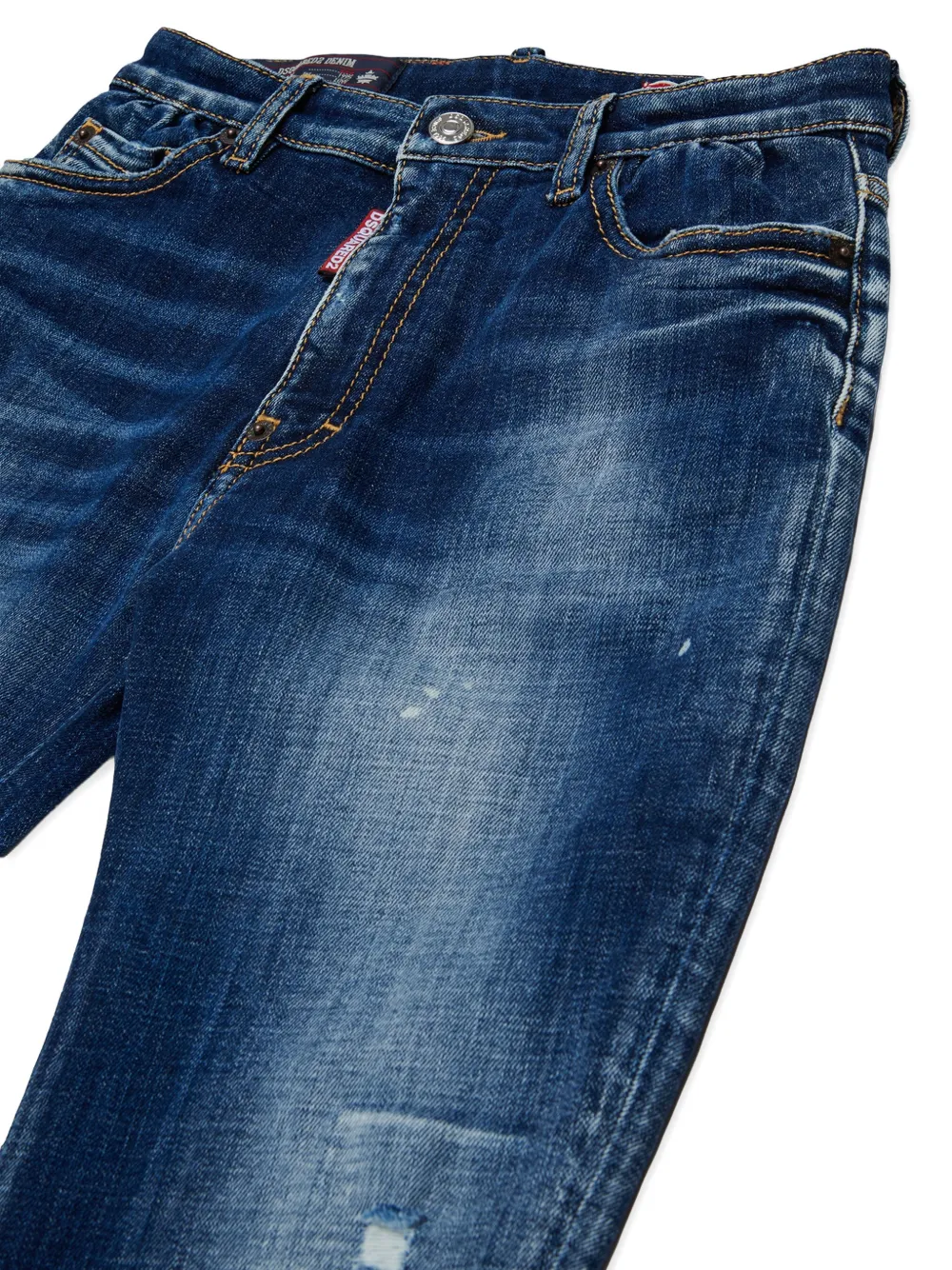DSQUARED2 KIDS Jeans met gerafeld effect Blauw