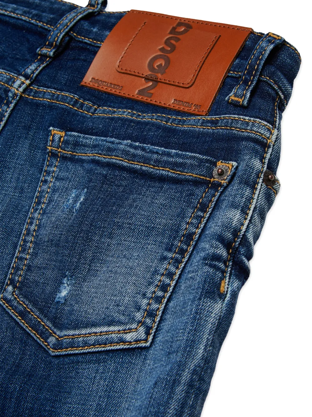 DSQUARED2 KIDS Jeans met gerafeld effect Blauw