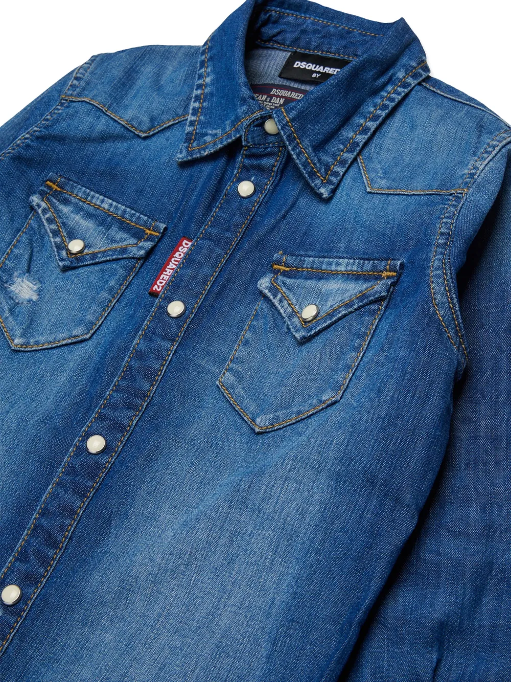 DSQUARED2 KIDS Western denim jack Blauw