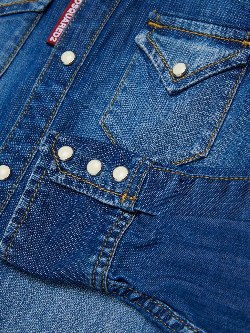 DSQUARED2 KIDS Western denim jack Blauw