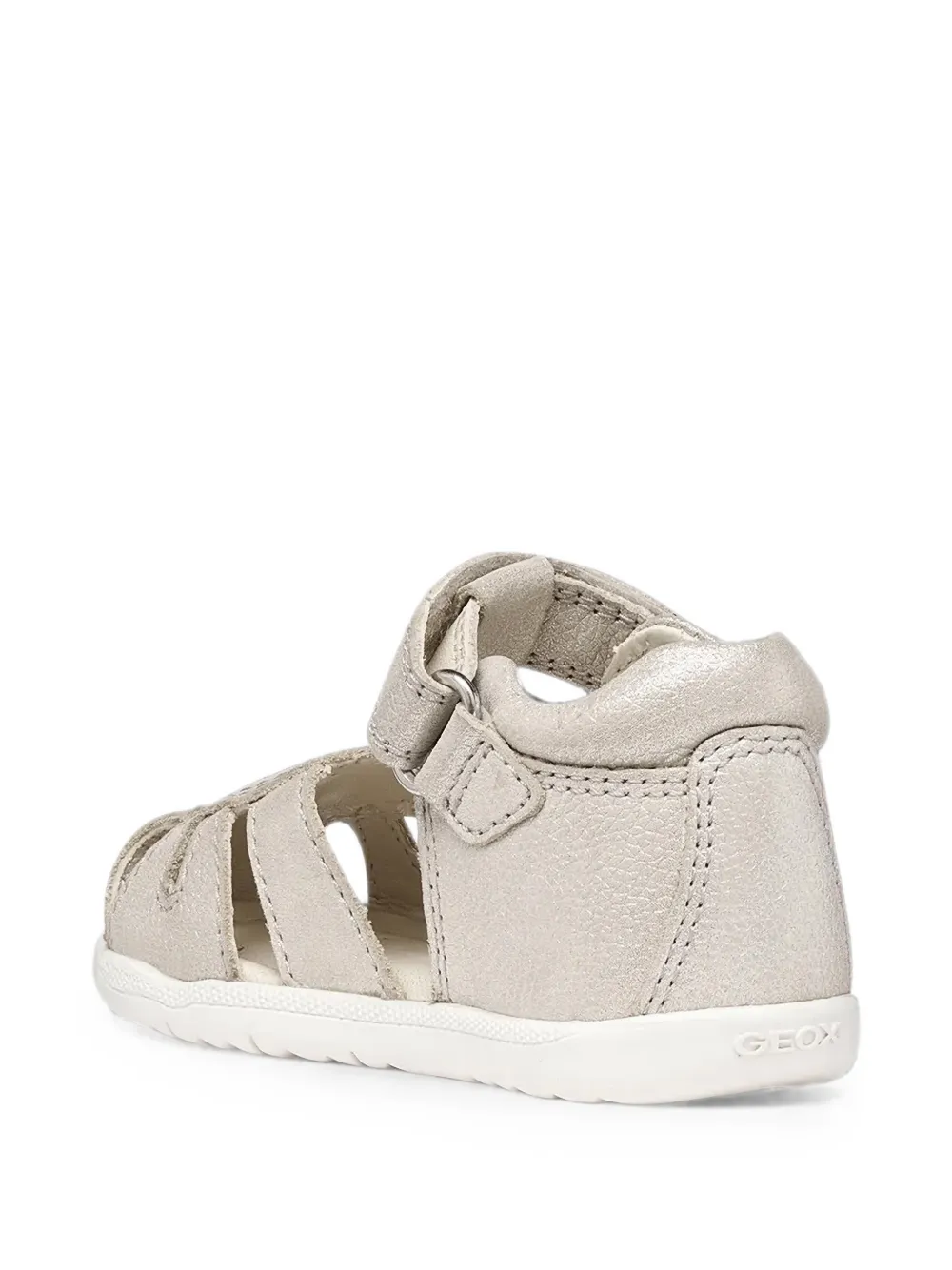 Geox Kids Macchia glitter-heart touch-strap sandals Beige